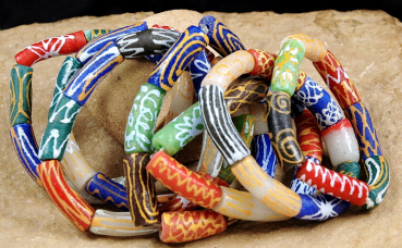 Preview: Afrika Armband / Schmuck mit Millefiori Glas Perlen